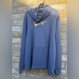Nike Women's Plus Size 3X Blue Pullover Hoodie Logo Long Sleeve Hooded